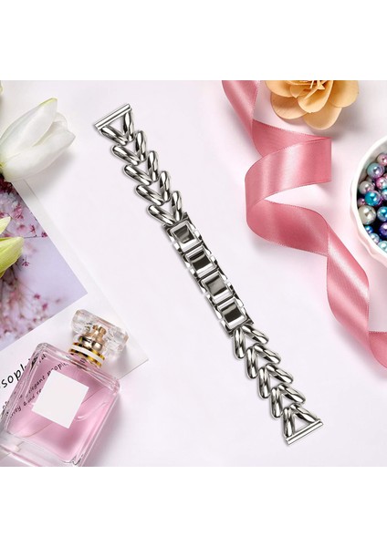 Samsung Galaxy Watch4 Classic 46MM/42MM Bükülmüş Metal Saat Kayışı Değişimi Için Çinko Alaşımlı Saat Kayışı - Starlight (Yurt Dışından) fırsatları