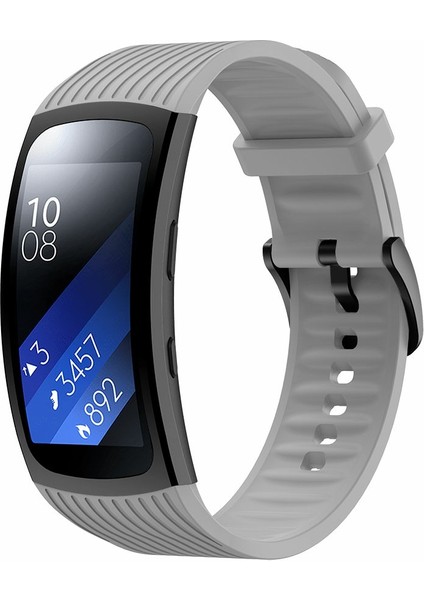 Samsung Galaxy Gear Fit2 Pro-Grey Için Dikey Çizgili Tahıl Silikon Akıllı Saat Kayışı Değişimi [küçük Boy] (Yurt Dışından) fiyatları