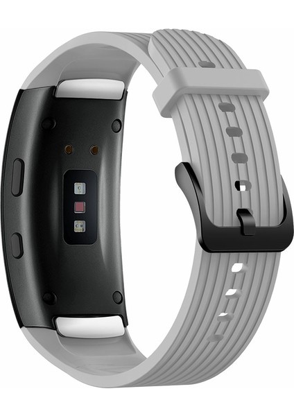 Samsung Galaxy Gear Fit2 Pro-Grey Için Dikey Çizgili Tahıl Silikon Akıllı Saat Kayışı Değişimi [küçük Boy] (Yurt Dışından) modelleri