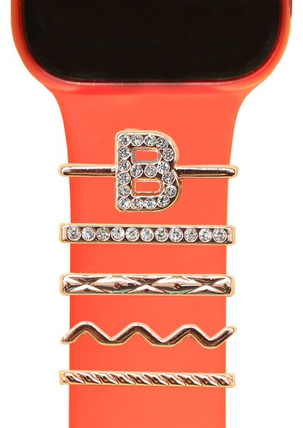 Evrensel Akıllı Saat Kayışı Takıları Metal Dekoratif Takılar Döngüler Saat Kayışı Süsleri Yapay Elmaslı (Kayışsız) - Stil G (Yurt Dışından)