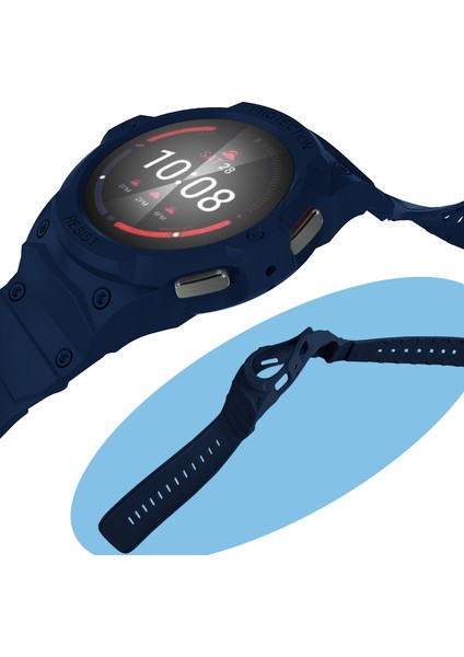 Samsung Galaxy Watch7/6/5/4 40MM Tpu Saat Kayışı + Kılıf Kapağı Entegre Tasarım - Gece Mavisi (Yurt Dışından) fırsatları