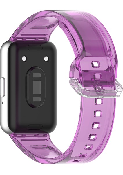 Samsung Galaxy Fit3 R390 Tpu Saat Kayışı Renk Değiştiren Bilek Kayışı-Mor (Yurt Dışından)