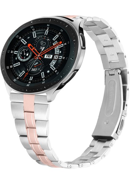 Samsung Galaxy Watch 46MM/GEAR S3 Classic/frontier-Rose Gold Için Paslanmaz Çelik Zincir Üç Boncuklu Toka Tasarımlı Saat Kayışı Değişimi (Yurt Dışından) fiyatları