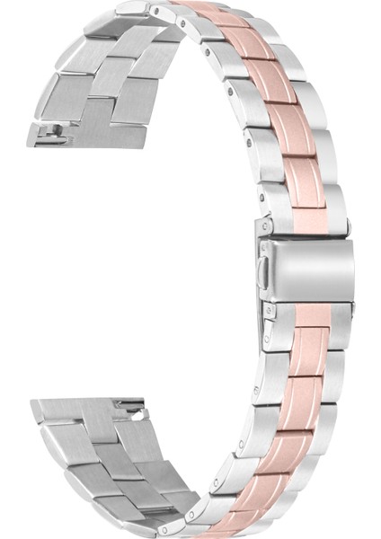 Samsung Galaxy Watch 46MM/GEAR S3 Classic/frontier-Rose Gold Için Paslanmaz Çelik Zincir Üç Boncuklu Toka Tasarımlı Saat Kayışı Değişimi (Yurt Dışından) modelleri