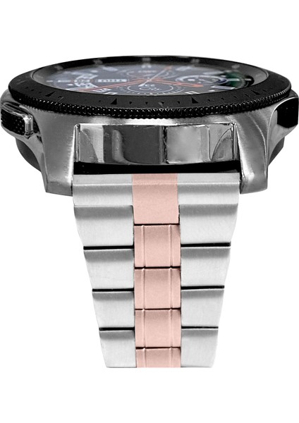 Samsung Galaxy Watch 46MM/GEAR S3 Classic/frontier-Rose Gold Için Paslanmaz Çelik Zincir Üç Boncuklu Toka Tasarımlı Saat Kayışı Değişimi (Yurt Dışından) fırsatları