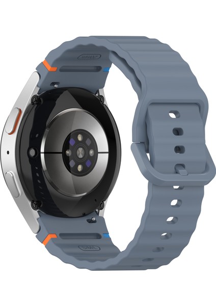 Samsung Galaxy Watch Fe/watch7 40MM 44MM Silikon Dalga Dokulu Saat Kayışı Yedek Kayışları - Mavi (Yurt Dışından)
