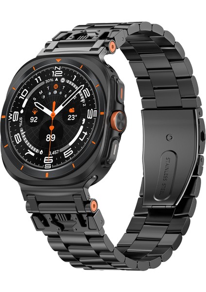Samsung Galaxy Watch Ultra 47MM Saat Kayışı Paslanmaz Çelik Yedek Kayış-Siyah (Yurt Dışından) indirimleri