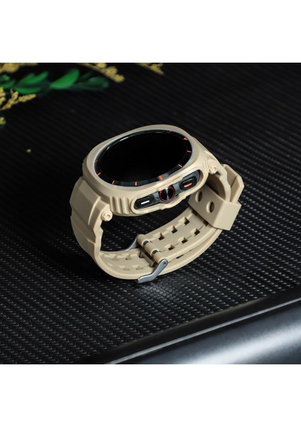 Samsung Galaxy Watch Ultra 47MM Saat Kayışı Tpu Bant ve Pc Saat Kılıfı - Altın (Yurt Dışından) indirimleri