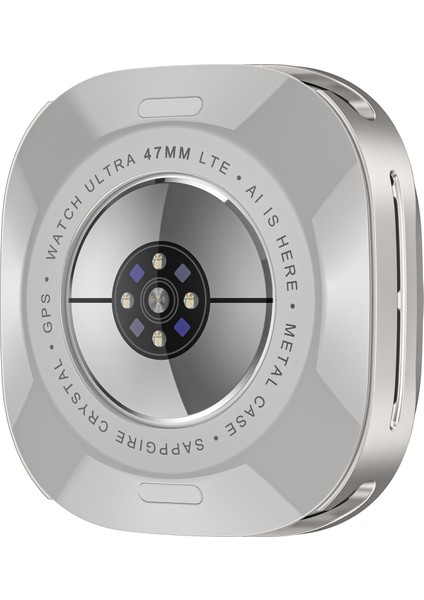 Samsung Galaxy Watch Ultra 47MM Saat Kılıfı Alüminyum Alaşım + Pc Koruyucu Kılıf - Titanyum + Turuncu (Yurt Dışından) modelleri