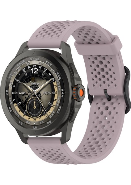 Xiaomi Watch S4 Sport/samsung Galaxy Watch3 45MM/WATCH 42MM Silikon 22MM Çoklu Delikli Nefes Alabilir Saat Kayışı - Mor (Yurt Dışından) indirimleri