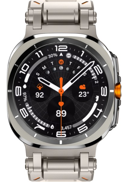 Samsung Galaxy Watch Ultra 47MM Saat Kayışı Yumuşak Tpu Ayarlanabilir Bilek Kayışı - Titanyum + Starlight (Yurt Dışından) fırsatları