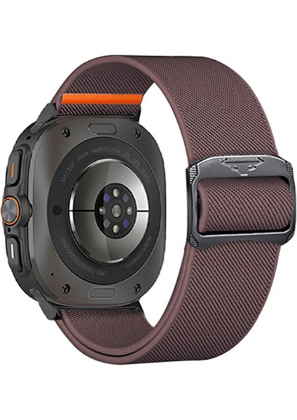 Samsung Galaxy Watch Ultra 47MM Naylon Kayış Elastik Yedek Saat Bandı - Mor (Yurt Dışından)