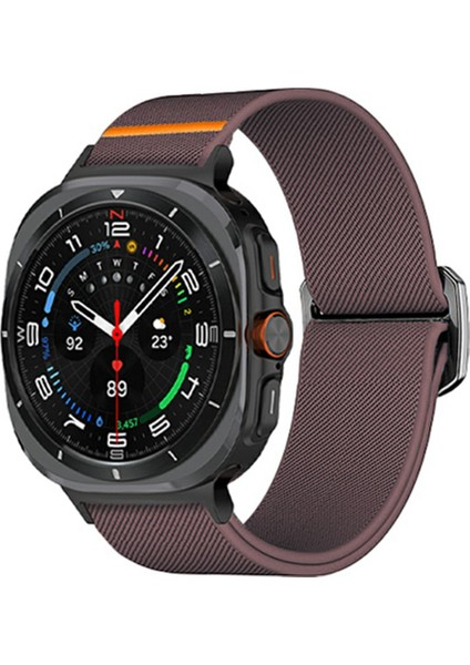 Samsung Galaxy Watch Ultra 47MM Naylon Kayış Elastik Yedek Saat Bandı - Mor (Yurt Dışından) fırsatları
