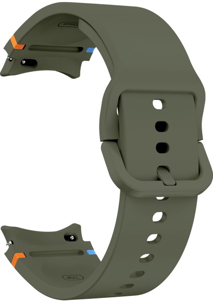 Samsung Galaxy Watch Fe/7/6/5/4 Için Dikiş Çizgili Dekorlu Saat Kayışı Yedek Silikon Kayış - Ordu Yeşili (Yurt Dışından) modelleri