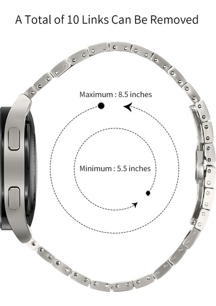 Samsung Galaxy Watch3 41MM Paslanmaz Çelik Saat Kayışı Yedek Bileklik - Titanyum (Yurt Dışından) fırsatları