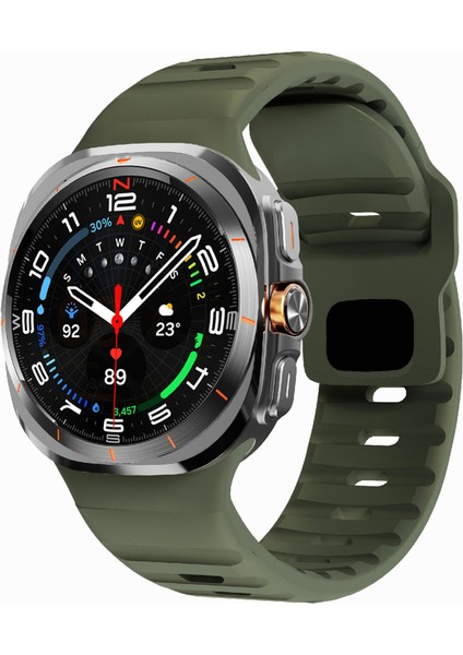 Samsung Galaxy Watch Ultra 47MM Silikon Saat Kayışı Nefes Alabilir Spor Saat Kayışı - Ordu Yeşili (Yurt Dışından) fiyatları