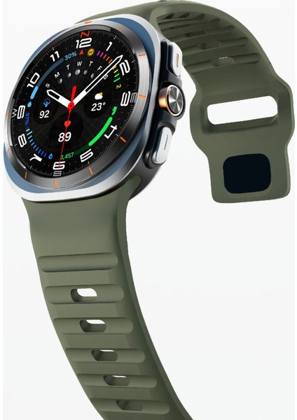 Samsung Galaxy Watch Ultra 47MM Silikon Saat Kayışı Nefes Alabilir Spor Saat Kayışı - Ordu Yeşili (Yurt Dışından) fırsatları