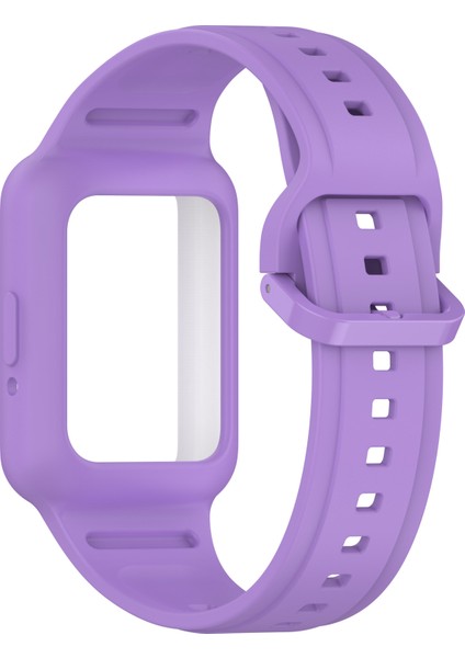 Samsung Galaxy Fit3 (SM-R390) Saat Kayışı Için Kılıflı Entegre Silikon Saat Bandı - Mor (Yurt Dışından) fırsatları