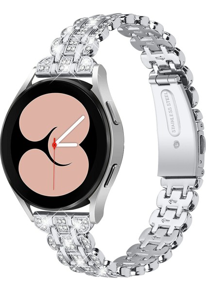 Samsung Galaxy Watch7 44MM/40MM Saat Kayışı Için Yapay Elmas Dekorlu Akıllı Saat Kayışı - Gümüş (Yurt Dışından) fiyatları