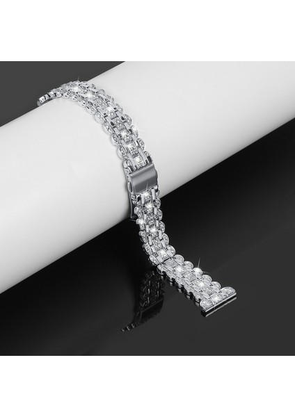 Samsung Galaxy Watch7 44MM/40MM Saat Kayışı Için Yapay Elmas Dekorlu Akıllı Saat Kayışı - Gümüş (Yurt Dışından) indirimleri