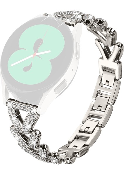 Samsung Gear Sport/gear S2 Classic Saat Kayışı Yedek Parçası Için Çinko Alaşımlı Bükülmüş Saat Kayışı Yapay Elmas Dekoru - Starlight (Yurt Dışından)