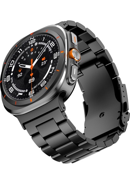 Samsung Galaxy Watch Ultra 47MM Saat Kayışı Titanyum Alaşımlı Üç Boncuklu Bileklik Kayışı Aletli - Siyah (Yurt Dışından) modelleri