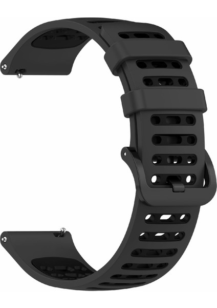 Xiaomi Watch S4 Sport/keep Watch Pilot 1/samsung Galaxy Watch3 45MM Spor Kayışı Için 22MM Silikon Saat Kayışı - Koyu Gri+Siyah (Yurt Dışından) fırsatları