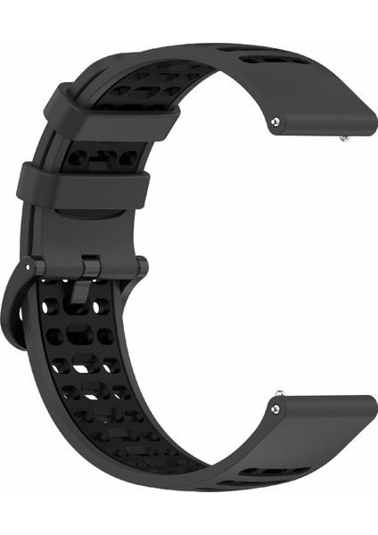 Xiaomi Watch S4 Sport/keep Watch Pilot 1/samsung Galaxy Watch3 45MM Spor Kayışı Için 22MM Silikon Saat Kayışı - Koyu Gri+Siyah (Yurt Dışından) indirimleri