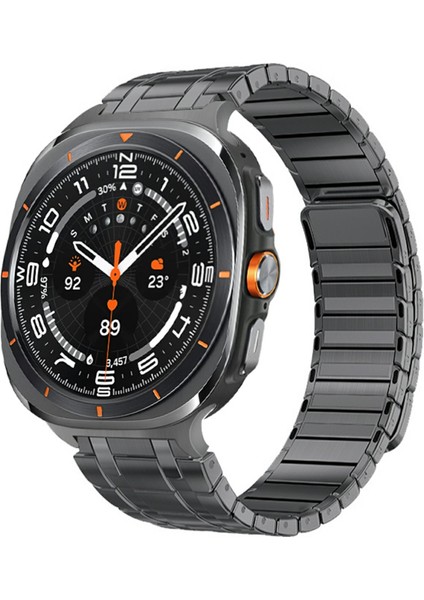 Samsung Galaxy Watch Ultra 47MM Saat Kayışı Manyetik Paslanmaz Çelik Yedek Kayış - Kararma (Yurt Dışından) fiyatları