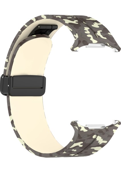 Samsung Galaxy Watch Ultra 47MM Saat Kayışı Kamuflaj Desenli Silikon Kayış ve Manyetik Toka - Starlight (Yurt Dışından) fırsatları