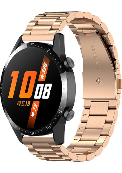 Samsung Galaxy Watch6 40MM/44MM/WATCH6 Classic 43MM/47MM Için 20MM Paslanmaz Çelik 3 Boncuklu Akıllı Saat Kayışı - Gül Altın (Yurt Dışından) modelleri