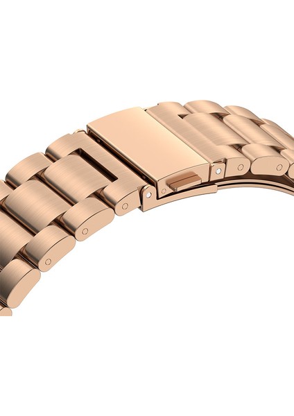 Samsung Galaxy Watch6 40MM/44MM/WATCH6 Classic 43MM/47MM Için 20MM Paslanmaz Çelik 3 Boncuklu Akıllı Saat Kayışı - Gül Altın (Yurt Dışından) indirimleri