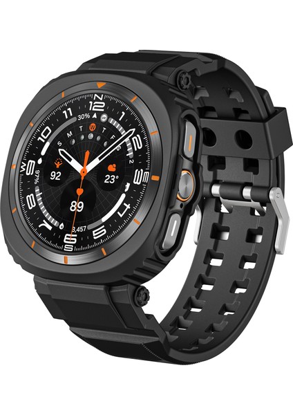 Samsung Galaxy Watch Ultra 47MM Saat Kayışı Tpu Bant ve Pc Saat Kılıfı - Siyah (Yurt Dışından) fiyatları