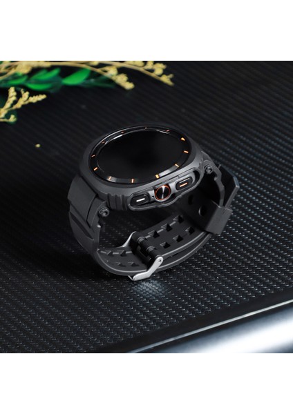 Samsung Galaxy Watch Ultra 47MM Saat Kayışı Tpu Bant ve Pc Saat Kılıfı - Siyah (Yurt Dışından) indirimleri