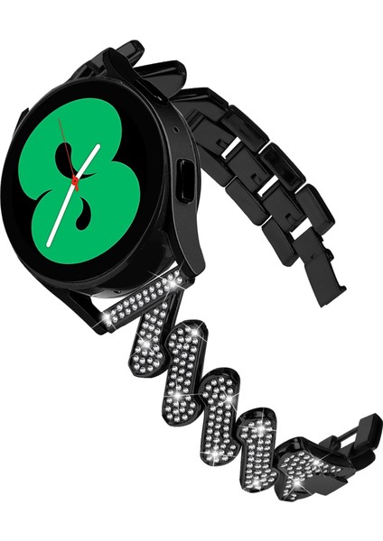Samsung Galaxy Watch Fe 40MM Bling Rhinestone Dekorlu Saat Kayışı Sert Alaşımlı Bilezik-Siyah (Yurt Dışından) fırsatları