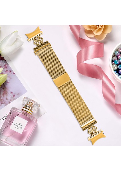 Samsung Galaxy Watch6 Classic/watch6 Milanese Saat Kayışı Paslanmaz Çelik Kayış ve Hızlı Çıkarma Bağlantısı - Altın (Yurt Dışından) fırsatları