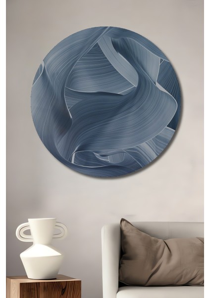 Dalgaların Dansı Dekoratif Ahşap Mdf Ev/işyeri Duvar Tablo Yuvarlak Ev/işyeri Duvar Tablo