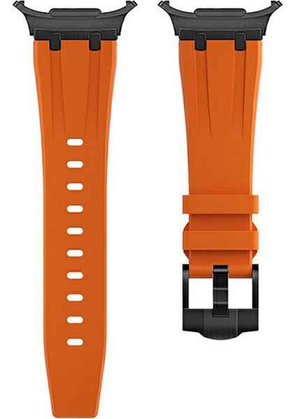 Samsung Galaxy Watch Ultra 47MM Saat Kayışı Yedek Silikon Saat Bandı - Siyah + Turuncu (Yurt Dışından) indirimleri