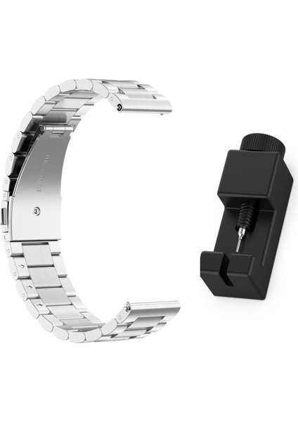 Huawei Watch Gt Active/watch 2 Pro/samsung Gear S3/huami Gtr 47 mm Için 22 mm Paslanmaz Çelik Saat Kayışı, Akıllı Saat Yedek Bilek Kayışı - Gümüş (Yurt Dışından) modelleri