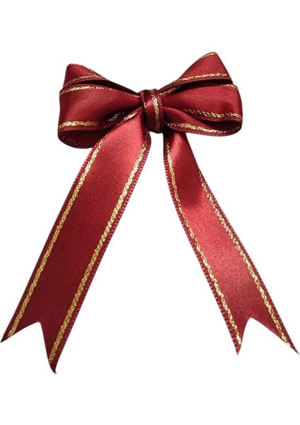 15 Adet Kırmızı Yılbaşı Çam Ağaçı Fiyonk Kurdele Yeni Yıl Noel Parti Dekorasyon Süsleri 7x7,5cm indirimleri