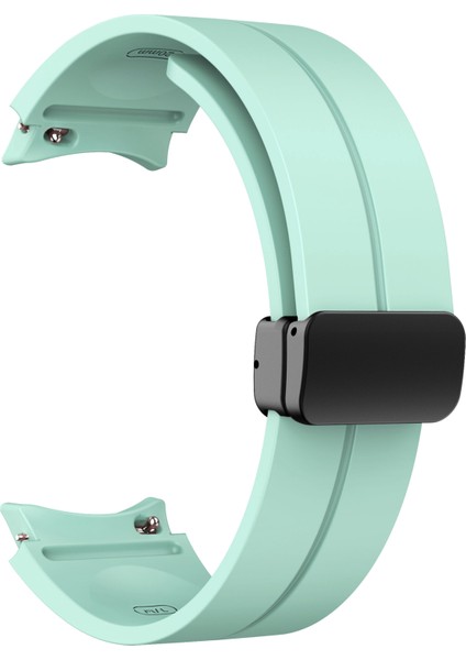 Samsung Galaxy Watch Fe 40MM/WATCH6/WATCH6 Classic/watch 5/watch 5 Pro Silikon Saat Kayışı Manyetik Toka - Açık Yeşil (Yurt Dışından)
