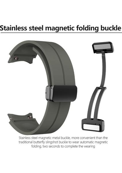 Samsung Galaxy Watch Fe 40MM/WATCH6/WATCH6 Classic/watch 5/watch 5 Pro Silikon Saat Kayışı Manyetik Toka - Açık Yeşil (Yurt Dışından) fiyatları