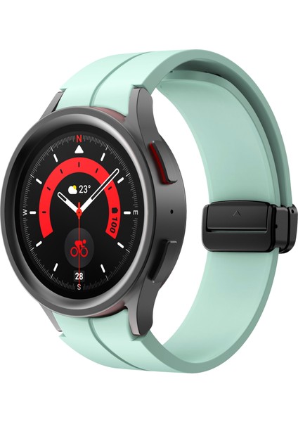 Samsung Galaxy Watch Fe 40MM/WATCH6/WATCH6 Classic/watch 5/watch 5 Pro Silikon Saat Kayışı Manyetik Toka - Açık Yeşil (Yurt Dışından) modelleri