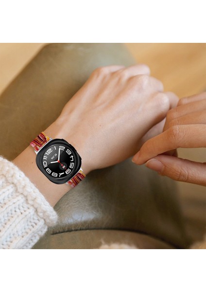 Samsung Galaxy Watch Ultra 47MM Su Geçirmez Reçine Akrilik Saat Kayışı Toka Tasarımı Bilek Bandı-Stil x (Yurt Dışından) indirimleri
