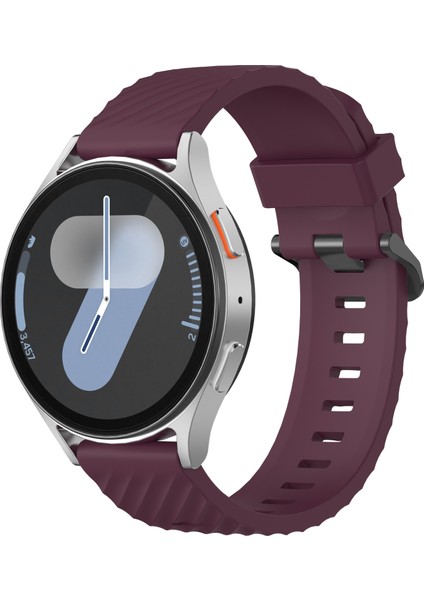 Samsung Galaxy Watch7 40MM/44MM Saat Kayışı 20MM Silikon Saat Bandı - Şarap Kırmızısı (Yurt Dışından) indirimleri