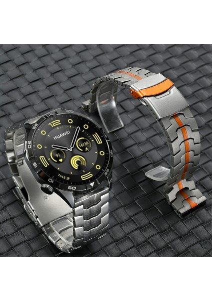 Huawei Watch Gt 4 46MM/WATCH 4/4 Pro/gt/samsung Galaxy Watch3 45MM Titanyum Alaşımlı Kayış 22MM Güvenlik Tokalı Saat Bandı - Gümüş (Yurt Dışından) fiyatları