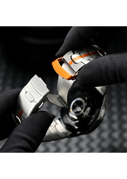 Huawei Watch Gt 4 46MM/WATCH 4/4 Pro/gt/samsung Galaxy Watch3 45MM Titanyum Alaşımlı Kayış 22MM Güvenlik Tokalı Saat Bandı - Gümüş (Yurt Dışından) modelleri