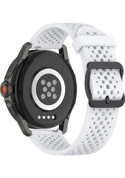 Xiaomi Watch S4 Sport/samsung Galaxy Watch3 45MM/WATCH 42MM Silikon 22MM Çoklu Delikli Nefes Alabilir Saat Kayışı-Beyaz (Yurt Dışından)