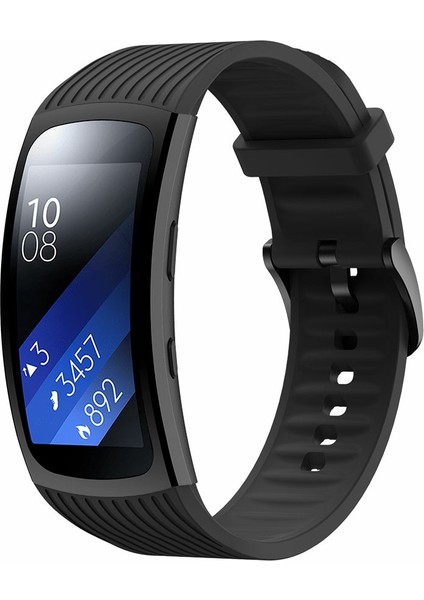 Samsung Galaxy Gear Fit2 Pro-Siyah Için Dikey Çizgili Tahıl Silikon Akıllı Saat Kayışı Değişimi [küçük Boy] (Yurt Dışından) fiyatları