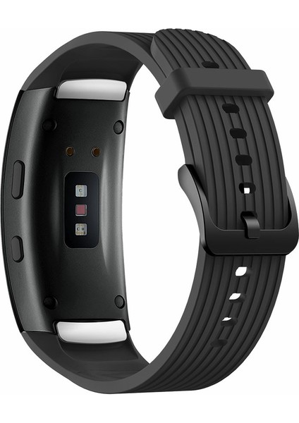 Samsung Galaxy Gear Fit2 Pro-Siyah Için Dikey Çizgili Tahıl Silikon Akıllı Saat Kayışı Değişimi [küçük Boy] (Yurt Dışından) modelleri